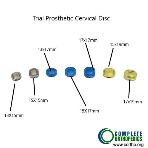 Trial cervical disc replacement bearings Trial cervical disc replacement bearings