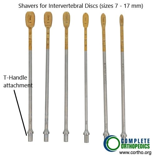 Shavers used for removing intervertebral disc material Shavers used for removing intervertebral disc material