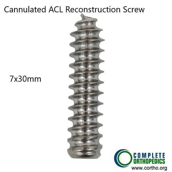 Implant (screw) used for securing the graft. Implant (screw) used for securing the graft.